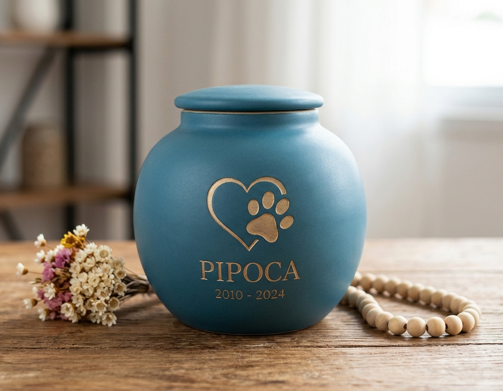 Urna personalizada para cinzas de pet